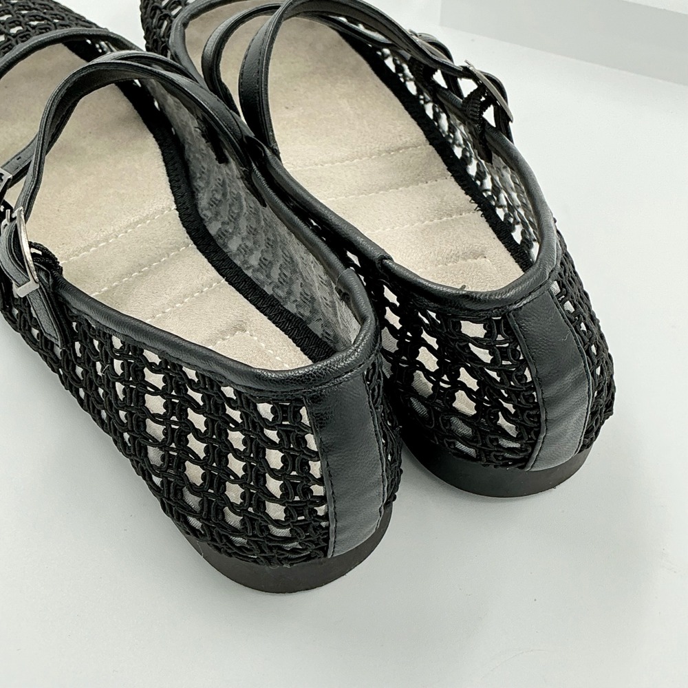 Cliffs White Mountain Size 8 Black Mesh Mary Jane Double Strap Flats NEW - Picture 13 of 13